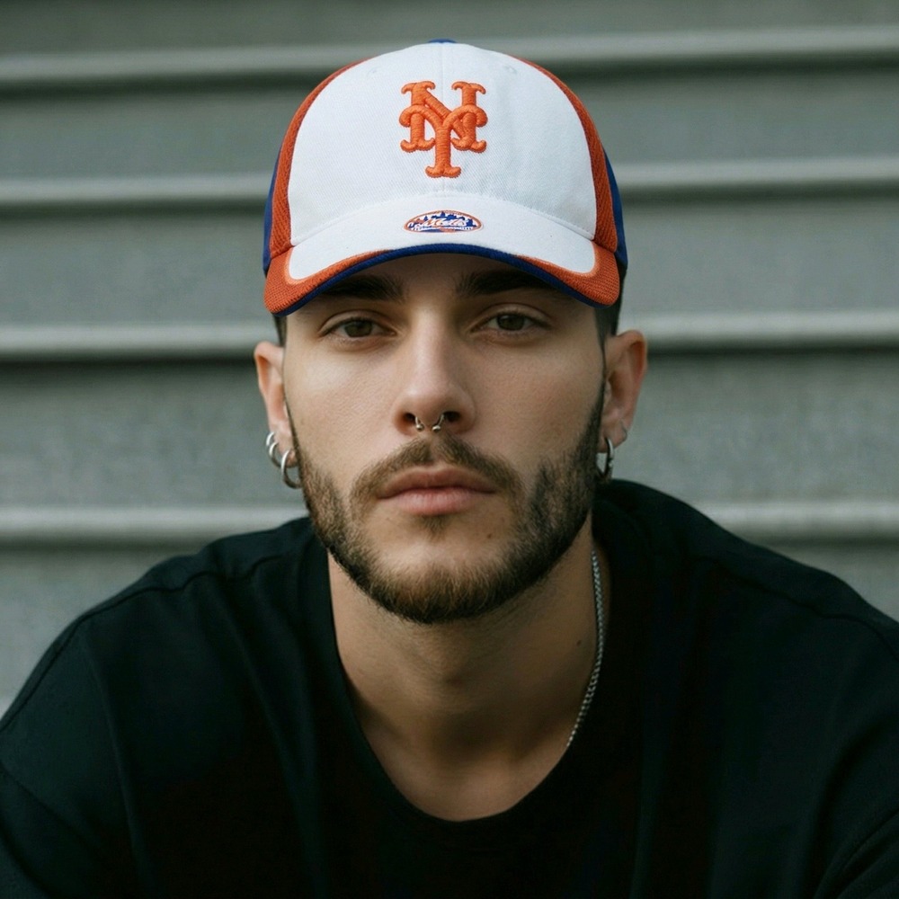 Fan Favorite Hat New York Mets Blue White‎ Orange Baseball Cap OSFA